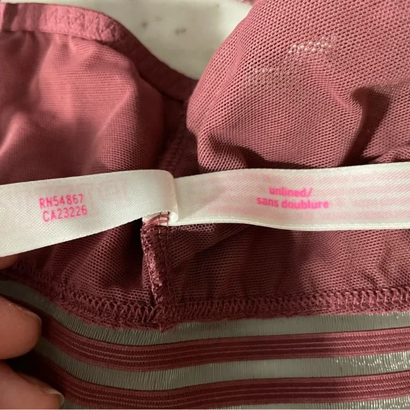 NEW - PINK by Victoria’s Secret (Size L) Unlined Lace Bralette in Burgundy - Picture 6 of 7